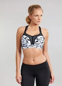 Panache Sport-BH Mit Bügel | Schwarz / Weiß -Miracle Woman Verkäufe Abstract Ice Ganzk rper Racer Back min 1280x1280