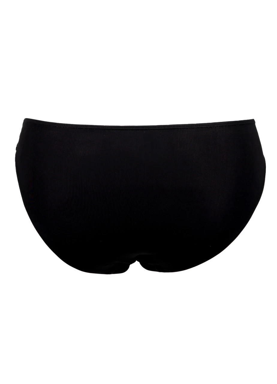 Bikini-Slip "Beverly" | Schwarz-gold Shiny 4 Bikini-Slip "Beverly" | Schwarz-gold Shiny – Bild 2