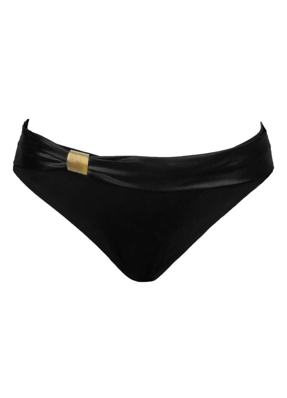 Bikini-Slip "Beverly" | Schwarz-gold Shiny 3 Bikini-Slip "Beverly" | Schwarz-gold Shiny