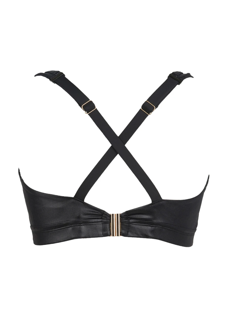 Triangle Top Ohne Bügel "Beverly" | Schwarz-gold 9 Triangle Top Ohne Bügel "Beverly" | Schwarz-gold – Bild 7