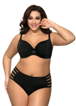 Bikinislip Mit Bändern "Skyla" | Schwarz -Miracle Woman Verkäufe Bikinitop Bikinislip B ander Shopbild vorne 1280x1280