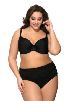 Highwaist Slip Gerafft "Skyla" | Schwarz -Miracle Woman Verkäufe Bikinitop Highwaist Shopbild vorne262LXpBZOnYpzg 1280x1280