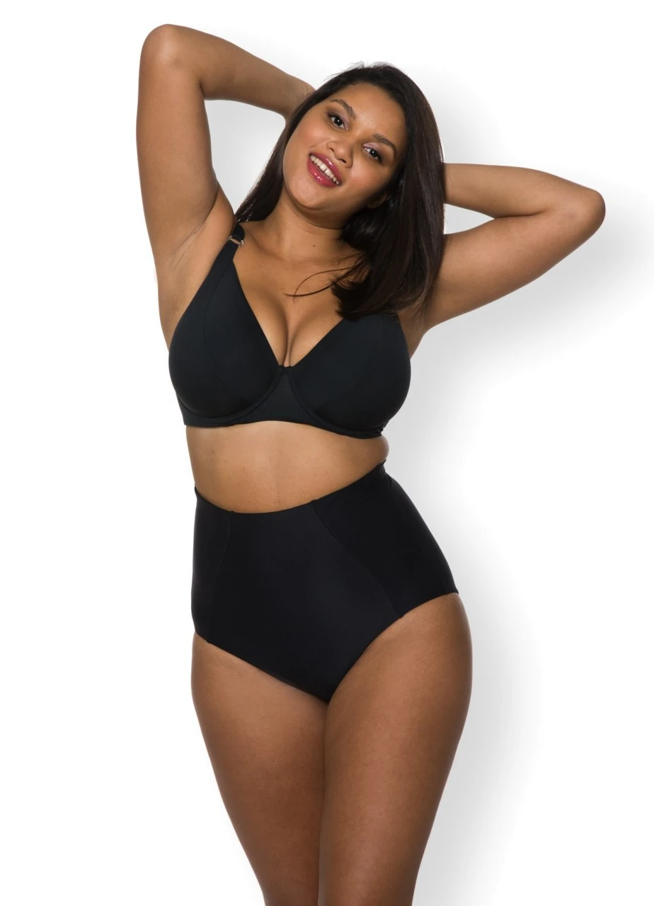 High Waist Bikinipant "Swim" | Schwarz 4 High Waist Bikinipant "Swim" | Schwarz – Bild 2