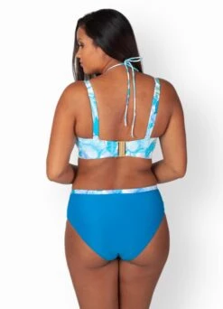 Bikinislip "Swim Leaves" | Türkis/multicolor -Miracle Woman Verkäufe Leaves Bandeau Bikini top und Leaves Mini Slip back 1280x1280