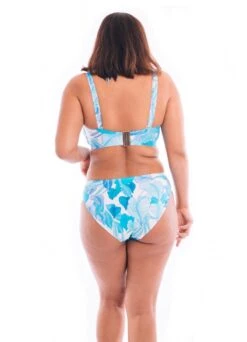 Bikini Slip "Leaves" | Türkis -Miracle Woman Verkäufe Leaves Bandeau Bikini hinten ret min 1280x1280