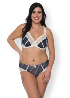 Bügel-BH "Lola" | Ecru / Marine -Miracle Woman Verkäufe Lola BH blau ecru front min3nPgjKvmFtWPt 1280x1280 1