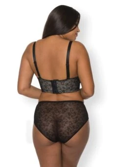 Longline Bügel-BH "Claire" | Schwarz -Miracle Woman Verkäufe Long Line BH schwarz nude back min 1280x1280