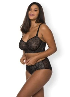 Longline Bügel-BH "Claire" | Schwarz -Miracle Woman Verkäufe Long Line BH schwarz nude side min 1280x1280