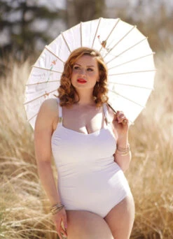 Badeanzug Mit Softpadding "LUXE" | Weiß