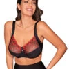 Bügel-BH "Luxury Lace Temptation" | Schwarz Mit Roter Spitze -Miracle Woman Verkäufe Luxury Lace schwarz Nadine Shop 1280x1280