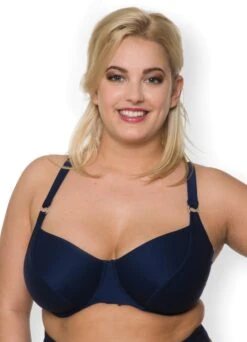 Minimizer Bikinitop Mit Bügeln "Swim" | Marine -Miracle Woman Verkäufe Miracle Minimizer Bikini Top navy front top min 1280x1280