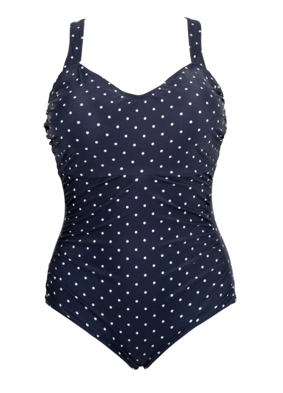 Badeanzug Mit Softpadding "Marseille" | Marine/weiß 7 Badeanzug Mit Softpadding "Marseille" | Marine/weiß – Bild 5