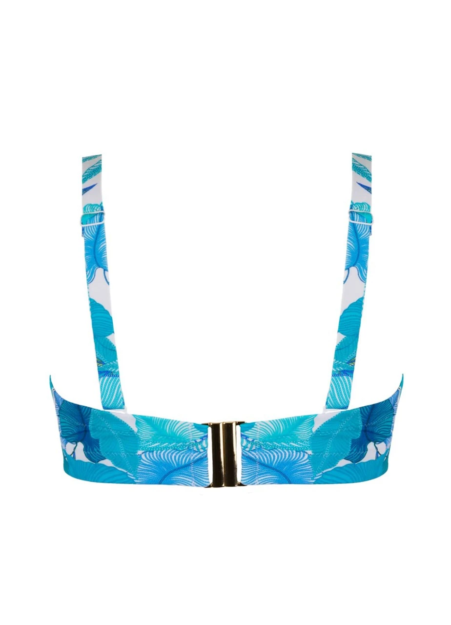 Bandeau Bikinitop "Leaves" | Türkis 15 Bandeau Bikinitop "Leaves" | Türkis – Bild 13