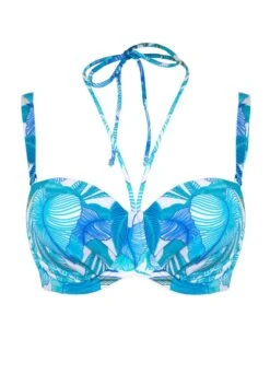 Bandeau Bikinitop "Leaves" | Türkis 26 Bandeau Bikinitop "Leaves" | Türkis -Miracle Woman Verkäufe Miracle Woman Bandeau Leaves front min 1280x1280