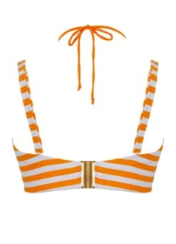 Bandeau Bikini Top "Sunny Stripes" | Orange -Miracle Woman Verkäufe Miracle Woman Sunny Stripes top back min 1280x1280