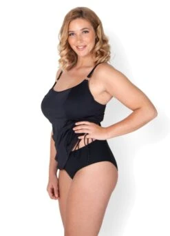 Tankini Top Mit Bügeln "Swim" | Schwarz -Miracle Woman Verkäufe Miracle Woman Tankini schwarz side min 1280x1280