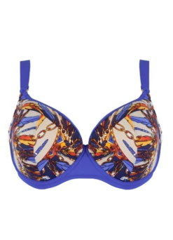 Bikini Top Mit Softschalen "Indian Feathers" | Blau / Mehrfarbig -Miracle Woman Verkäufe Miracle Woman indian Top front min 1280x1280