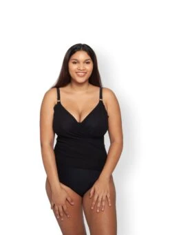 Badeanzug Mit Bügel "Coco" | Schwarz -Miracle Woman Verkäufe MiracleWoman Coco Swimsuit front 1 1280x1280