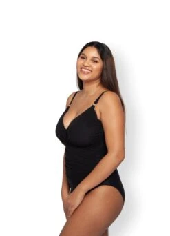 Badeanzug Mit Bügel "Coco" | Schwarz -Miracle Woman Verkäufe MiracleWoman Coco Swimsuit side 1 1280x1280