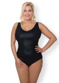 Badeanzug Mit Unterbrustband "Revolutional" | Schwarz