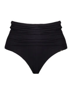 Highwaist Slip Gerafft "Skyla" | Schwarz