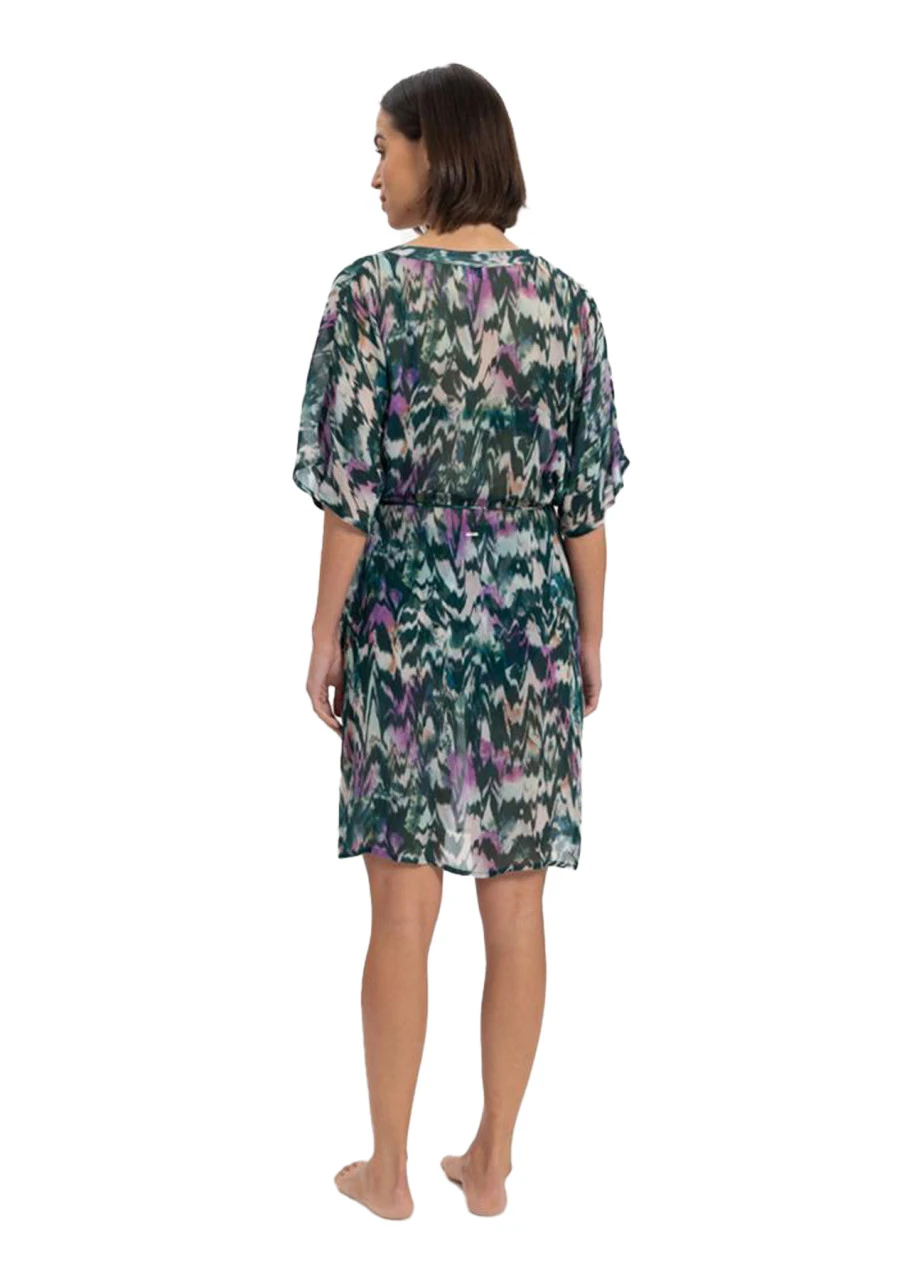 Cyell Strandtunika "Ikat Teal" | Smaragd-bunt 6 Cyell Strandtunika "Ikat Teal" | Smaragd-bunt – Bild 4