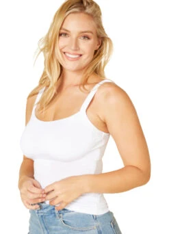 Cosabella Spaghetti-Shirt "Curvy Talia" | Weiß