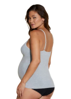 Cosabella Viskose Still-Hemdchen "Talia" | Graumelé -Miracle Woman Verkäufe Talia Stillhemd grau Shop hinten 1280x1280