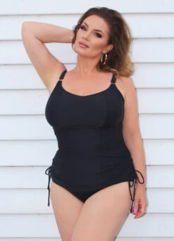 Tankini Top Mit Bügeln "Swim" | Schwarz