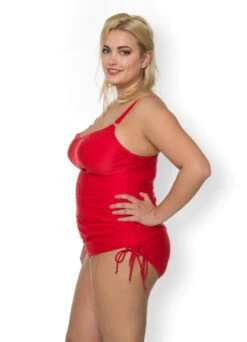 Tankini Top Mit Bügeln "Swim" | Rot 13 Tankini Top Mit Bügeln "Swim" | Rot -Miracle Woman Verkäufe Tankini top rot side min 1280x1280