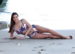 Bikini Slip "Indian Feathers" | Blau / Mehrfarbig -Miracle Woman Verkäufe bikini set mit softschalen indian feathers mirale woman 1280x1280