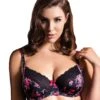 Bügel-BH "Diana" | Schwarz / Geblümt -Miracle Woman Verkäufe buegel bh top schwarz diana 1280x1280