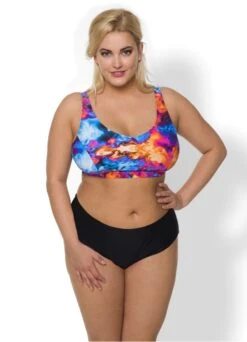 Wendeslip "Holi Festival" | Multicolor / Schwarz -Miracle Woman Verkäufe holo festival bikini front wendehose min 1280x1280