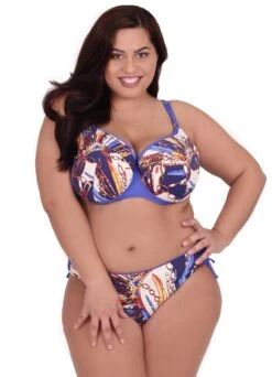 Bikini Top Mit Softschalen "Indian Feathers" | Blau / Mehrfarbig -Miracle Woman Verkäufe miracle woman bikini set mit softschalen barbados indian feathers 2 1280x1280