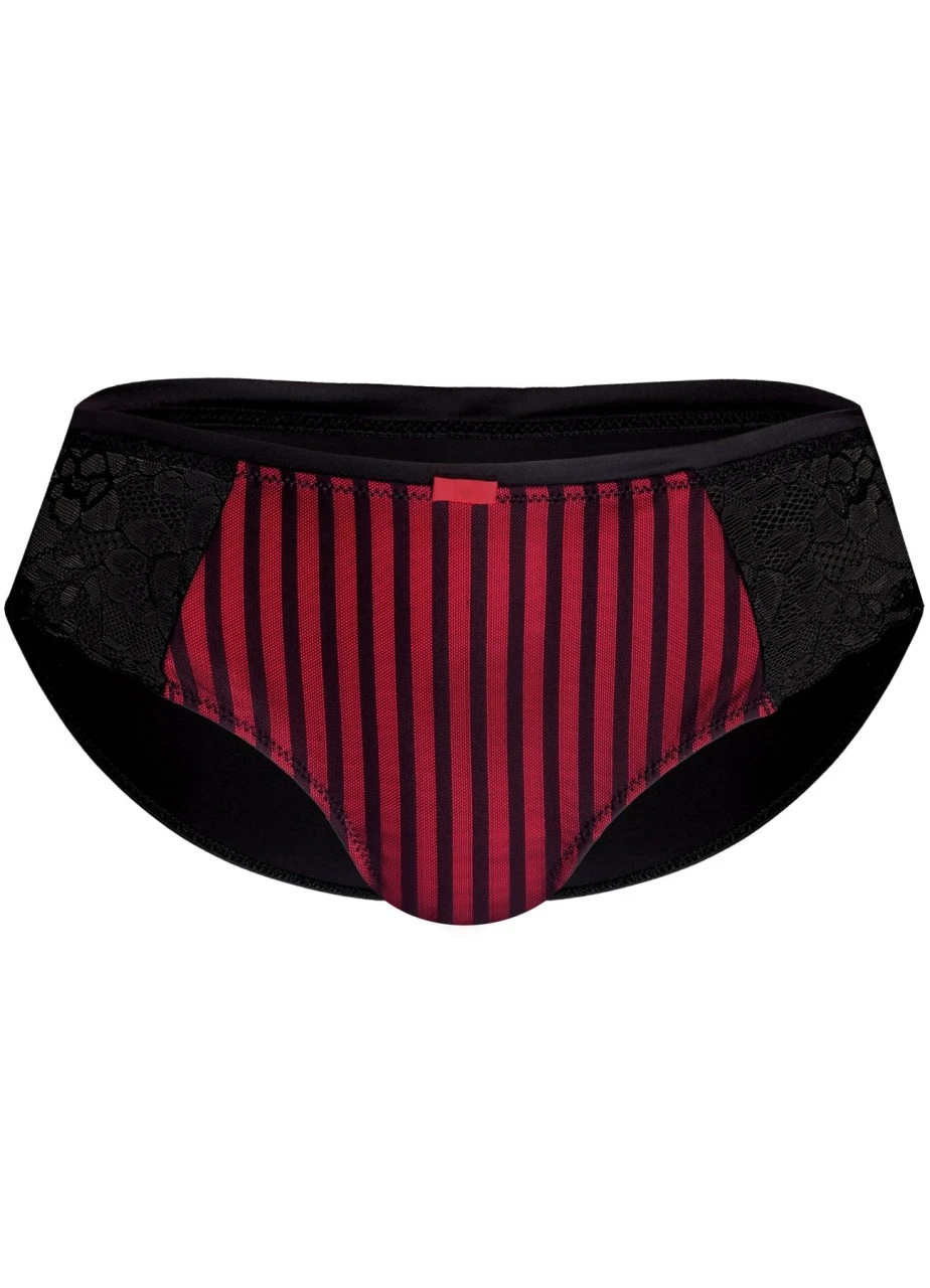 Slip "French Can Can" | Schwarz / Rot 3 Slip "French Can Can" | Schwarz / Rot