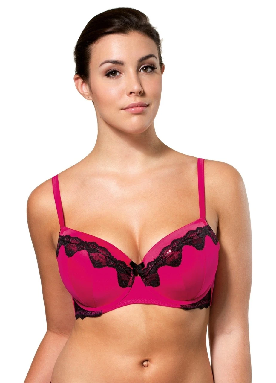 T-Shirt-BH "Cora" | Pink / Schwarz 3 T-Shirt-BH "Cora" | Pink / Schwarz