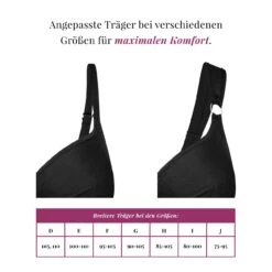 Bikinitop Mit Bügeln "Swim Support" | Schwarz -Miracle Woman Verkäufe unterchiedliche Tr gergr ssen min schwarz 1280x1280